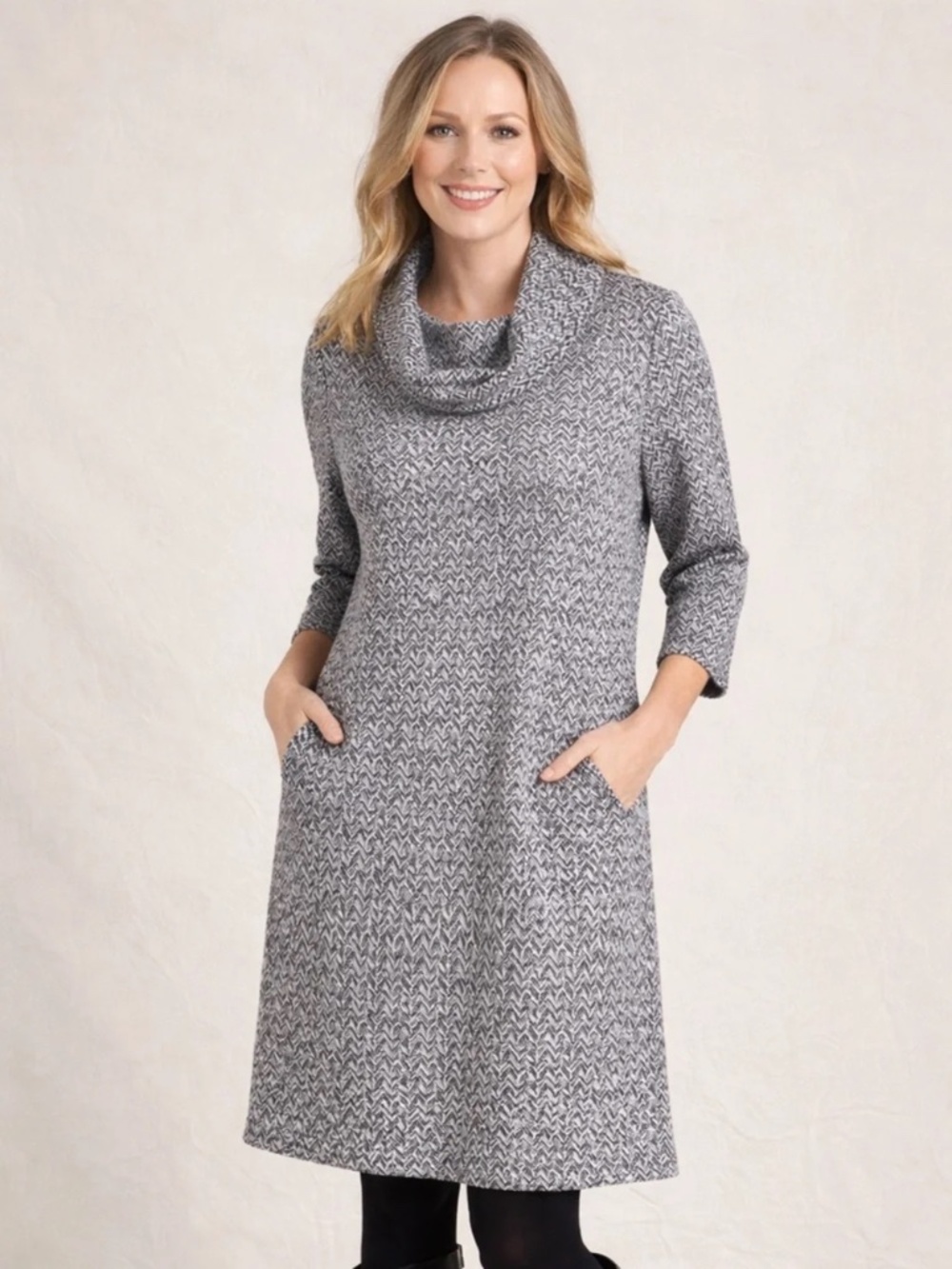 Dress Northstyle Herringbone Tweed Quiet Luxury
